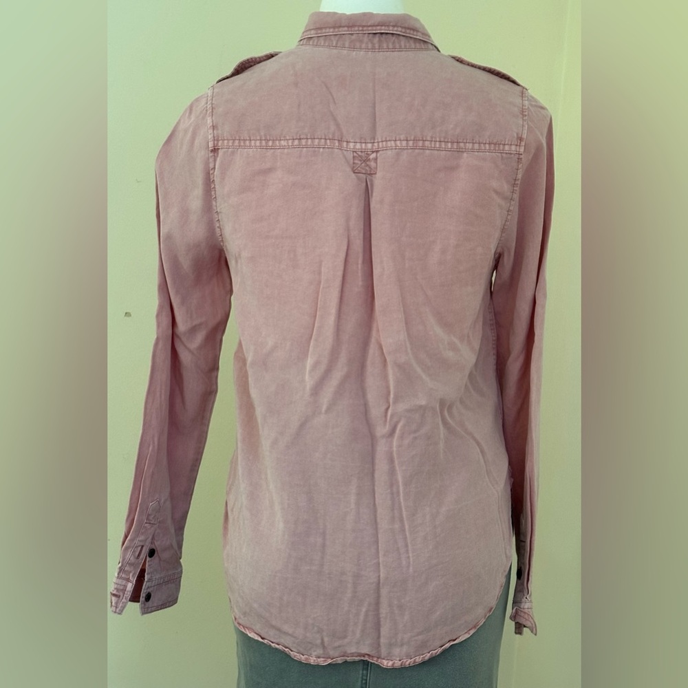 Universal Thread Dusty Rose Button-Up Collard Shi… - image 3